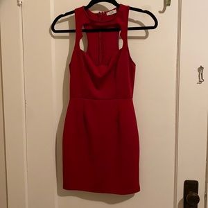 Red mini dress